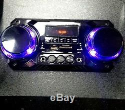 Bluetooth Loud DJ Party Disco Speaker With Karaoke USB SD RGB LED AUX RADIO