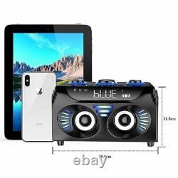 Bluetooth Loud Speaker Portable Wireless Subwoofer Stereo FM Radio Party Lights