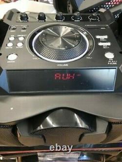Bluetooth Party DJ Speaker Dual 15 inch Woofer + Equalizer + Lights + Wired Mic