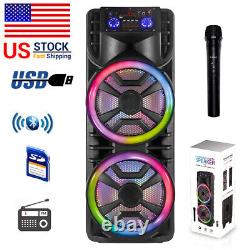 Bluetooth Party Speaker Rechargeable Double Subwoofer Portabl Double 12 inch