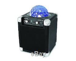 Bluetooth Portable Party Speaker Color Lights Disco Ball AUX MIC Inputs Karaoke