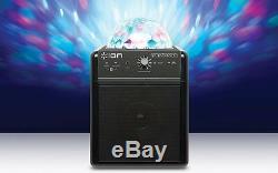 Bluetooth Portable Party Speaker Multi-Color LED Lights with Disco Ball AUX-IN
