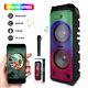 Bluetooth Portable Party Speaker Wireless Subwoofer Heavy Bass System Aux Led