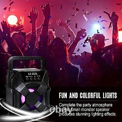 Bluetooth Speaker Wireless with Fun Party Lights-TWS FM Function Rechargeable