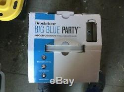 Brookstone Big Blue Party Bluetooth Portable Speaker Grey
