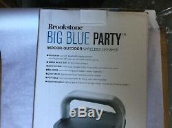 Brookstone Big Blue Party Bluetooth Portable Speaker Grey