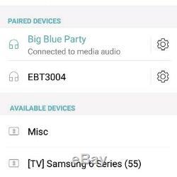 Brookstone Big Blue Party Indoor-Outdoor Bluetooth Speaker - RARE