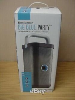 Brookstone Big Blue Party Indoor-Outdoor Bluetooth Speaker -RARE MINT Condition