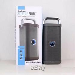 Brookstone Big Blue Party Outdoor Wireless High Power Bluetooth Speaker 72W Gray