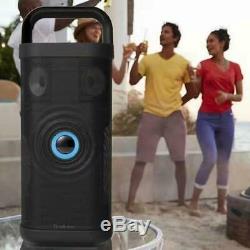 Brookstone indoor outdoor NFC high power waterproof wireless bluetooth speaker
