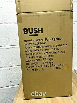 Bush Portable Wireless Bluetooth Party Speaker Rechargeable Trolley Heavy Bass