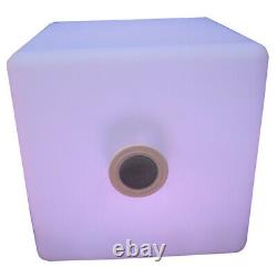 CGC Outdoor Bluetooth Speaker Large RGB Cube Garden Party LED Light Portable UK