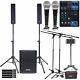 Complete Dj House Party Karaoke System W Speakers, Mixer, Microphones & Stands