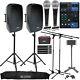 Complete Dj Party Karaoke System W Speakers, Mixer, Microphones & Stands 2 Pack