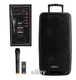 DUAL 10 BLUETOOTH Portable PA PARTY Rechargeable SPEAKER System with MIC & REMOTE