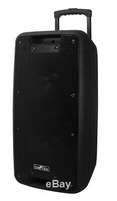 DUAL 10 BLUETOOTH Portable PA PARTY Rechargeable SPEAKER System with MIC & REMOTE