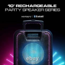 Dolphin SP-210RBT Portable Bluetooth Party Speaker on Wheels with Lights