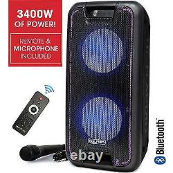 Dolphin SP-210RBT Portable Bluetooth Party Speaker on Wheels with Lights