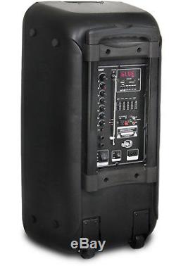 Dolphin SP-210RBT Rechargeable Karaoke Party Speaker System Dual 10 2400 Watt