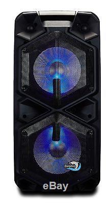 Dolphin SP-211RBT Rechargeable PA Party Speaker System Dual 10 3400 Watt