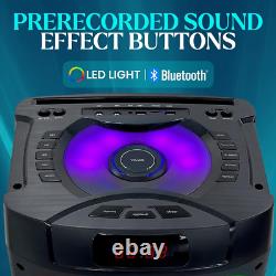 Dolphin SP-2150RBT Rechargeable Party Speaker LED Lights with 2 Wireless Mic