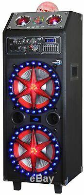 Dolphin SP-64BT Active Party Speaker with Sound Activated Lights + TWS Function
