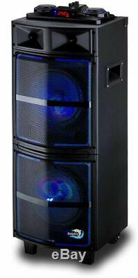 Dolphin SP-909RBT Rechargeable Bluetooth Party Speaker Large & Portable with LED