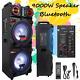 Dual 10 9000w Subwoofer Bluetooth Speaker Rechargable Withled Dj Fm Party Karaok