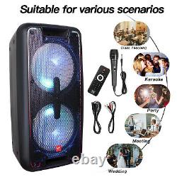 Dual 10 BT Party Bluetooth Speaker System Big Led Portable Stereo Tailgate Loud