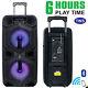 Dual 10 Subwoofer Portable Fm Bluetooth Party Speaker Heavy Bass Sound With Mic