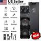 Dual 10 Subwoofer Bluetooth Portable Party Fm Speaker With Mic Led Remote Usb/sd