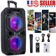 Dual 10 Subwoofer Party Speaker Led Heavy Bass Sound Trolley Bluetooth Speaker