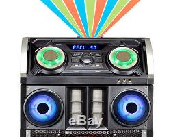 Dual 15 DJ PRO Mega Home Party Speaker System Bluetooth Stereo Disco Effect