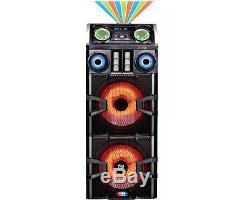 Dual 15 DJ PRO Mega Home Party Speaker System Bluetooth Stereo Disco Effect