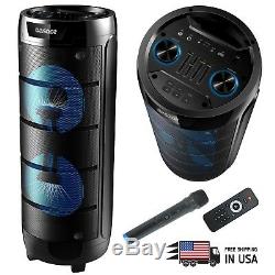 EMB 1500 Watts Rechargeable PARTY DJ PA Speaker with, Light, MIC, USB, Bluetooth