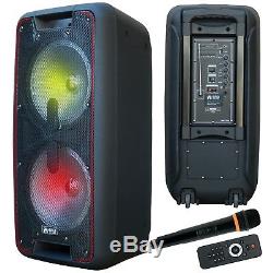 EMB DUAL 10 2000 Watts Portable Powered DJ Party PA Speaker with Bluetooth USB