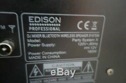 Edison Professional DJ Party System X BLUETOOTH WIRELESS SPEAKER READ DESCRIPTIO