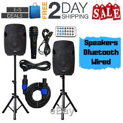 Eses Speakers Bluetooth Wired DJ System 2000W Party Songs Set Of 2 Built In USB