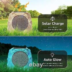 GGII Solar Outdoor Rock Speaker Wireless Bluetooth for Garden Patio Party Pool