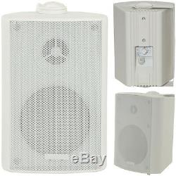 Garden Party/BBQ Outdoor Speaker KitWireless Mini Stereo Amp & 2 White Speakers