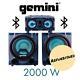 Gemini Audio 2000 Watt Led Bluetooth Party Home Stereo System Speaker Refurbish