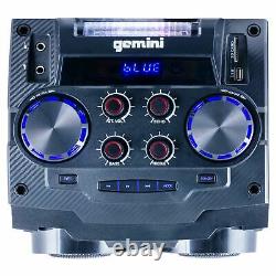 Gemini Audio 2000 Watt LED Bluetooth Party Home Stereo System Speaker Refurbish