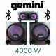 Gemini Audio 4000 Watt Led Bluetooth Party Home Theatre Stereo System Speaker