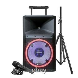 Gemini GSP-L2200PK Bluetooth 2200 Watt Speaker With Party Lights & Media Player