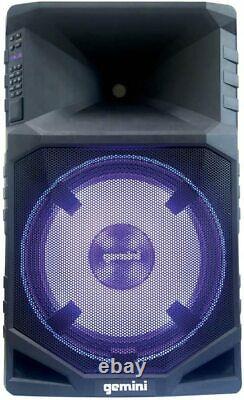 Gemini Portable Water Resistant Bluetooth Party Speaker with Stand & Mic