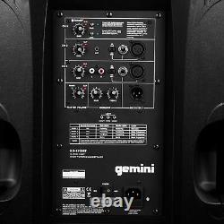 Gemini Pro Audio DJ 1000W Watts 15 Inch Party LED Bluetooth PA System Speakers