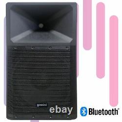 Gemini Pro DJ Audio 2200 Watt Portable Bluetooth Media PA System Party Speakers
