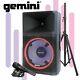 Gemini Wireless Portable Big Bluetooth Outdoors Lights Waterproof Party Speakers