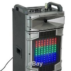 HS-PA Music Player PA Speaker Party DJ System Bluetooth MIC SD FM USB LED Lights