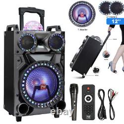 High Powered Portable Party Bluetooth Speaker System 12 Subwoofer + 3 tweeter